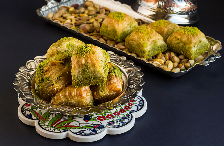 Traditioneel Turks dessert "Baklava"
